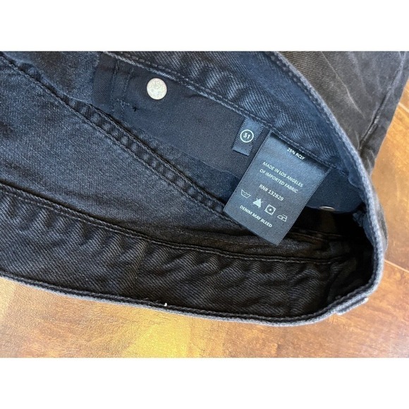 GRLFRND Black Washed Cut Off High Rise Summer Festival Short Size 31 - Picture 3 of 8